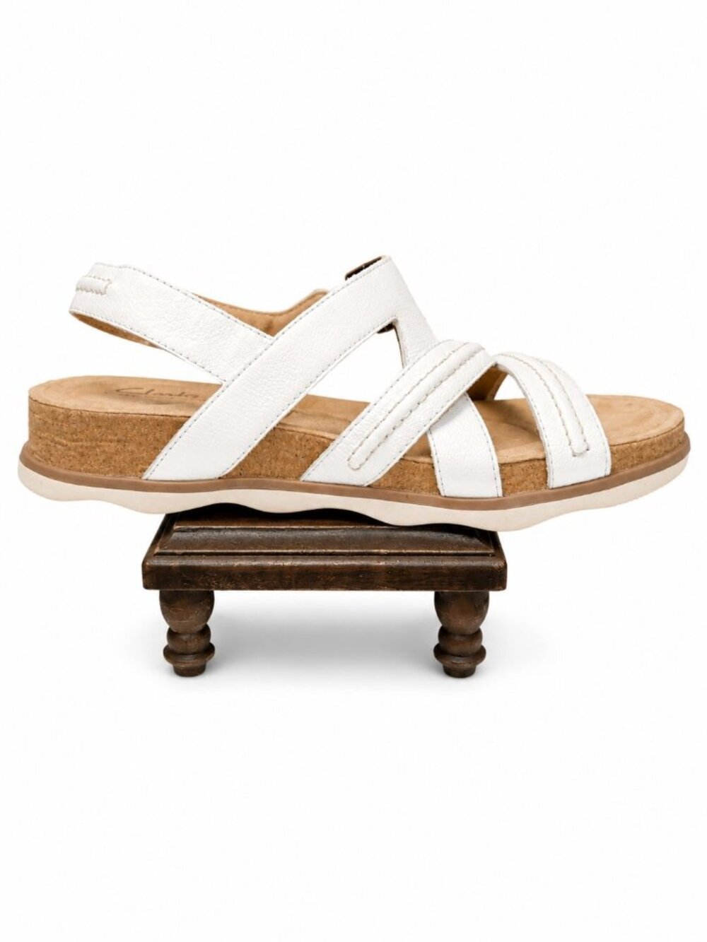 Clark's Collection Womens Brynn Steps Adjustable Strap Leather Sandal, Sz 8.5 - Picture 4 of 10